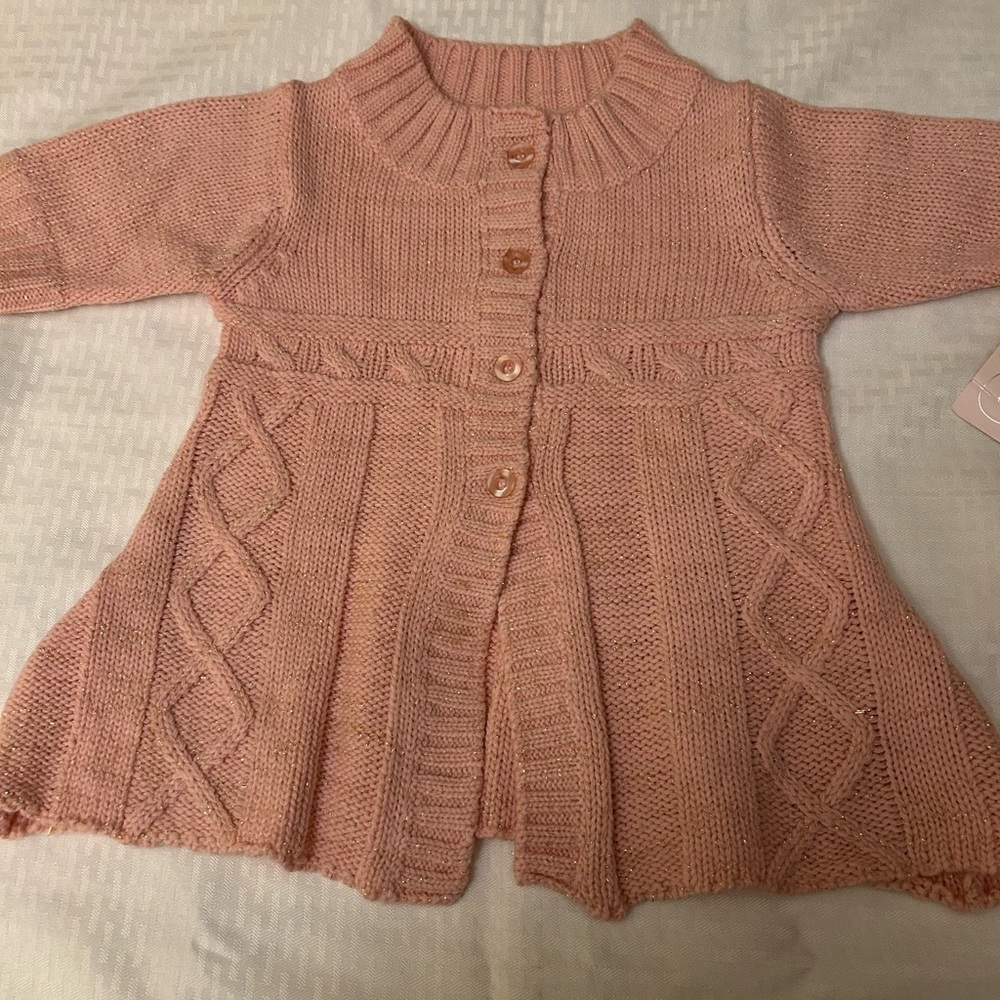 Kidsheadqurters Charming Pink Knit Sweater for toddler Girls
